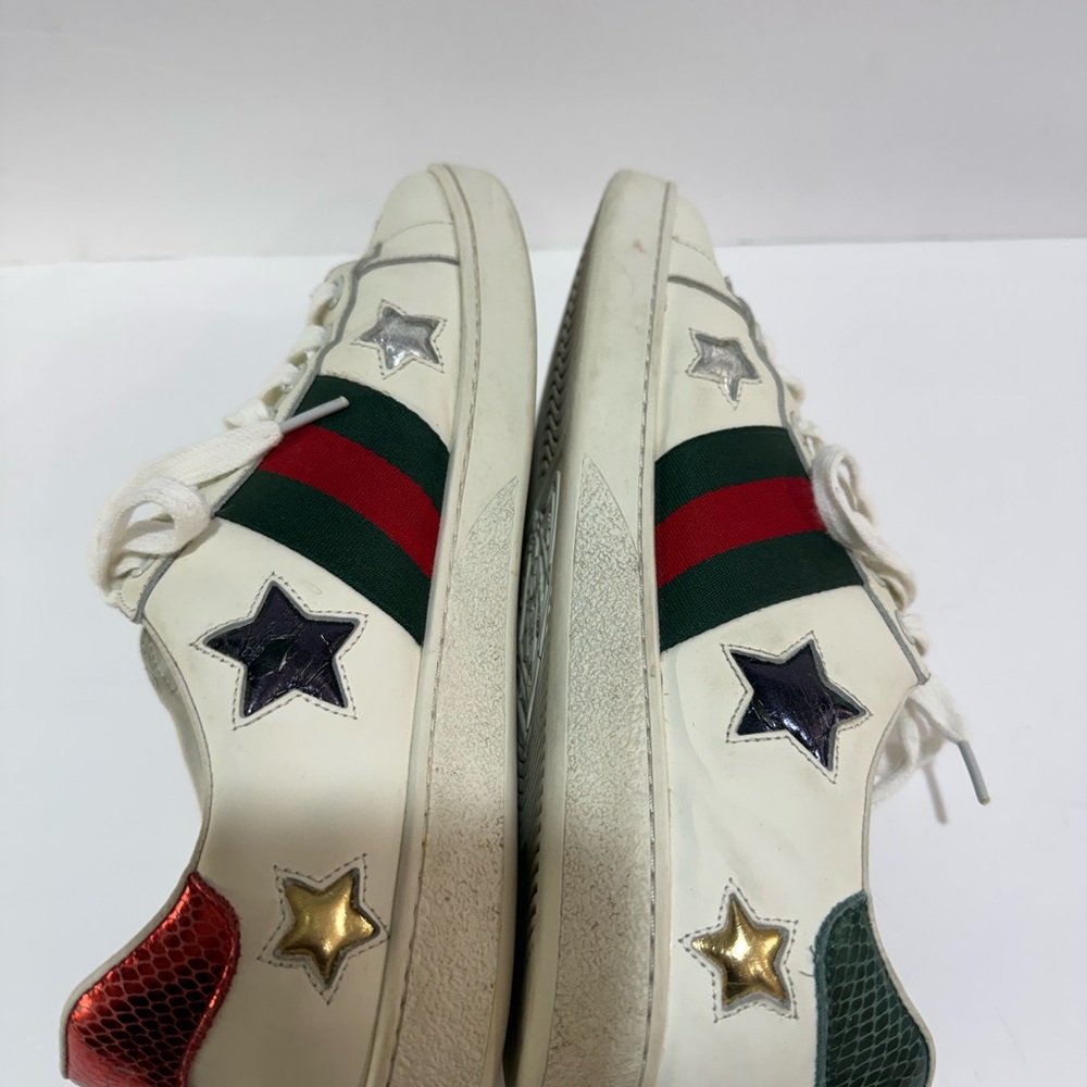 Gucci White Sneakers with Star Accents for men’s size 43 EU - Picture 7 of 15